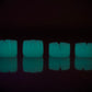Invisible Aqua HyperGlow Tallboy and Shorty Crowns