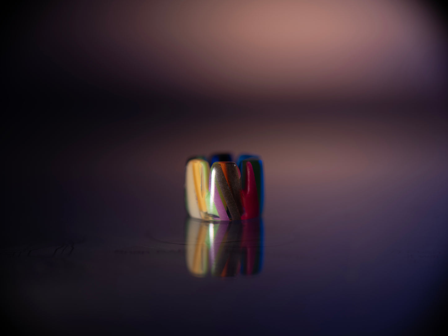 Fully Handmade Polished Short Crown in Limited Skur Composite